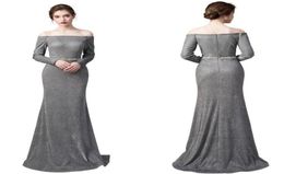 2019 Nouveau réel en stock robe de soirée sirène robe spéciale robes perles bateau longs manches bal de bal