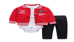 2019 New Red Boy Clothes 100 Coton Coat Pantsbaby Rober Automne Winter Sets 624 mois Bodys Infant Boys sets vêtements J19051380087