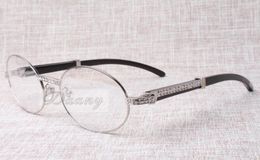2019 nouvelles lunettes optiques rétro de haute qualité en diamant noir avec cornes de bétail T7550178 pour hommes et femmes taille 5722135mm9527126