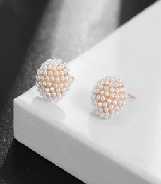 2019 Nieuwe ronde shell hanger oorbellen Stud oorbellen Koreaanse mode Pearl Pendientes de Plata Jewelry oorbellen N044024980