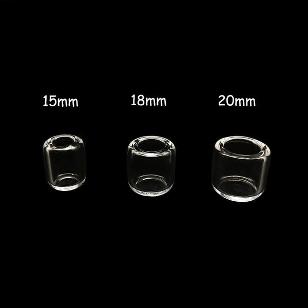 2019 Nueva venta 15 mm 18 mm 20 mm Protector contra salpicaduras Cuenco de inserción de cuarzo Traje para borde biselado Parte superior plana Cuarzo Banger Nails Bongs de agua de vidrio