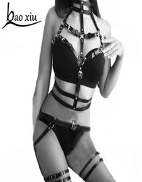 2019 Nieuwe sexy punk dames kousenbanden lederen riem body bondage beeldhouwen harnas taille riem riemen korset suspenders jurk belts7457514