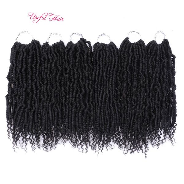 14 pouces bombe torsion noir marley Crochet cheveux Ombre printemps torsion Extensions de cheveux noir brun synthétique tressage cheveux 24 brins