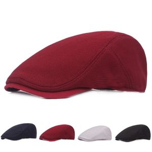 2019 Nieuwe Stijl Hoge Kwaliteit Unisex Ademend Katoen Krantenjongenspet Klimop Hoeden Casual Platte Rijden Golf Cabbie Caps Zonneklep Cap253F