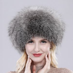 2019 New Style Winter Russian 100% Natural Real Fox Fur Hat Women Quality Real Fox Fur Bomber Hats Hot Real Genuine Fox Fur Cap