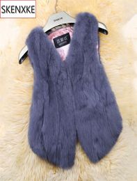 2019 Nouveau style Femmes Real Real Great Rabbit Viest Fashion 100 Real Rabbit Fur Gilet Lady Real Rabbit Fur Cater sans manches CJ1465456