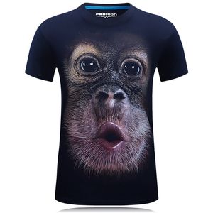2019 nouvel été drôle 3d t-shirts gorille Animal imprimé t-shirt homme marque de mode hauts Hip Hop Streetwear grande taille S-6XL