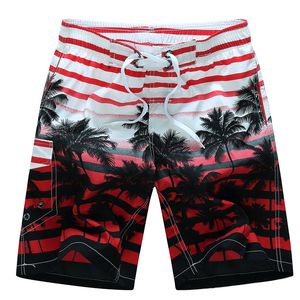 2019 Nieuwe Zomer Hot Mannen Strand Shorts Sneldrogende Coconut Tree Gedrukt Elastische Taille 4 Kleuren M-6XL Drop Shipping Ayg219