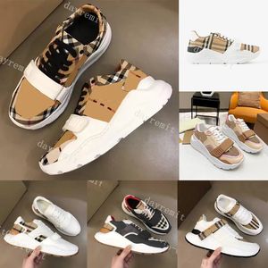 Designer schoenen heren gestreepte leren schoenen vintage katoen heren sneakers zwart platform trainer damesschoen mode trainers katoen veterschoenen