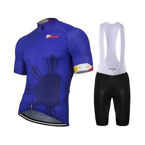 2019 nouvelle équipe Philippines nouvel été maillot de cyclisme bleu ensemble Pro équipe vélo route course de montagne hauts cyclisme ensemble respirant 9d Gel