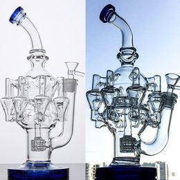 Stereo Matrix Perc Glazen Bong Waskolf Recycler Waterpijp Waterpijpen Heady Diffuus Roken Dab Rigs Reclaim Oil Rig Shisha Pipes