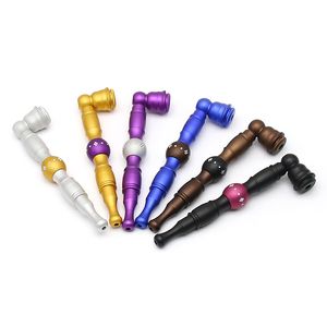 2019 Nouveau type 155mm Pipe à fumer en aluminium Mini Pipes à tabac à main Portable Pipe à tabac en forme de bambou Fumer 6 couleurs Livraison gratuite