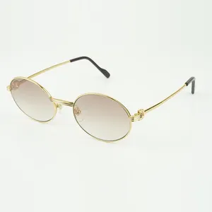 Nieuwe ultralichte ronde retro zonnebril 1188008 fashion goud model herenzonnebril zonneklep