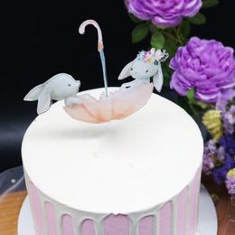 2019 Nouvelle licorne en acrylique gâteau topper alpaca Pâques lapin cupcake topper pour anniversaire décorations de gâteau de fête de mariage de mariage