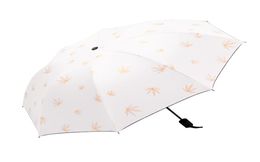 2019 Nouveau parapluie pliant résistant au vent Femmes Femmes Luxury Romantique Cherry Blossoms Big Aroprooflas Rebing noir 8ribs Par4020350