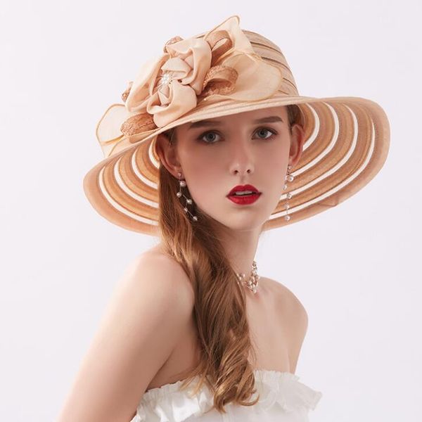 2019 nouvelles femmes Organza église Derby fascinateur casquette Kentucky thé fête mariage Floral chapeau Gorros femme