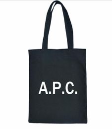 2019 New Women039S Handbagr APC Letter Sac Canvas épaule Tote Sac Shopping Graphème Bundle Pocket Blank Canvas Zipper Bag9483206