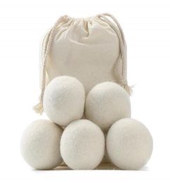 2019 Nouvelles boules de séchage en laine Premium réutilisables pour adoucisseur de tissu naturel 275 pouces 7 cm Les réductions statiques aident les vêtements à sécher en lessive Quicke6348019