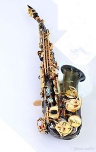 2021 Nouveau Saxophone Soprano incurvé S-991 Bb Laiton argenté Sax de haute qualité Embouchure professionnelle Patchs Pads Anches instrument de musique