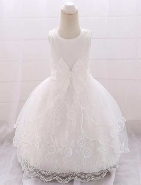 2019 vêtements nouveau-né coton robe de baptême pour bébé fille robe princesse fille robes 1er fête d'anniversaire robe de baptême fille Y1903060909