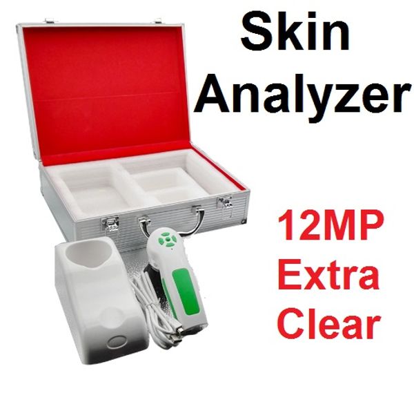 2023 Nouvel analyseur de peau 12 MP Mega Pixels Digital CCD USB Caméra multifonction Skinscope Diagnostic en espagnol tchèque bulgare russe portugais japonais DHL