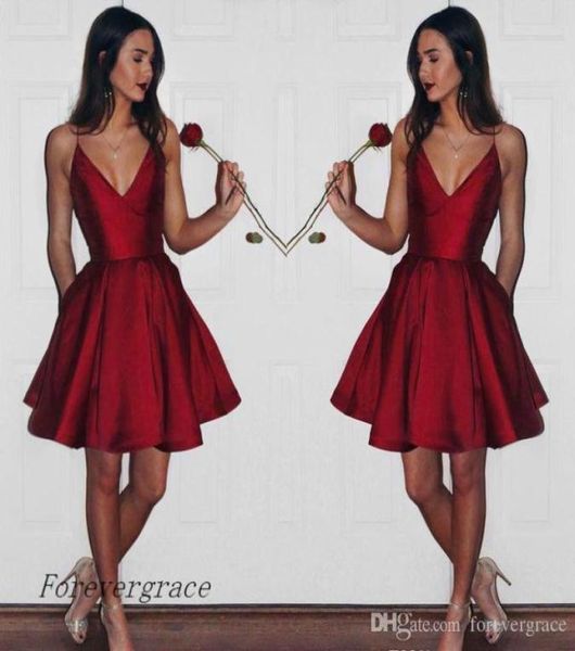 2019 NOUVEAU CORRIE COURT ROBE RUBY HOMECOMING VINTAGE A LINE RUFFLES JUNIORS SWEET 15 Cocktail Graduation Robe plus taille CU2470292