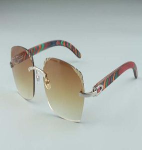 2019 Date style exquis 35240185 lentilles micro-coupantes lunettes de soleil branches en bois de paon naturel lunettes taille 18135mm3688449