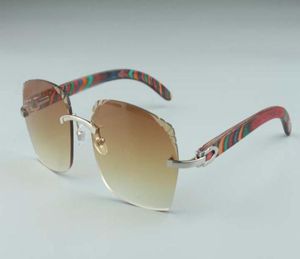 2019 Date style exquis 35240185 lentilles micro-coupantes lunettes de soleil branches en bois de paon naturel lunettes taille 18135mm4712398