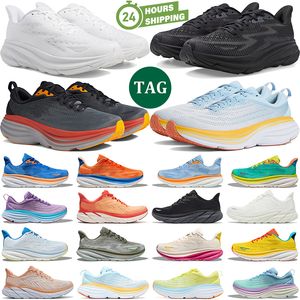 clifton 9 Lime Glow chaussures de course hommes femmes Ice Water bondi 8 Triple Noir Blanc Anthracite Requin Gris Bellwether Bleu mens trainer