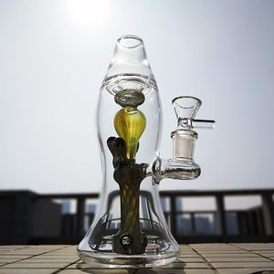 Nieuwste douchekop percolator beker bongen lava lamp waterpijp met vrouwelijke kom 14mm gewricht 5mm dikke booreiland water leidingen unieke pijp