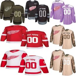 2019 Nouvelles Red Wings de Detroit Styles multiples Hommes Nom personnalisé N'importe quel numéro Maillots de hockey 1754 2522