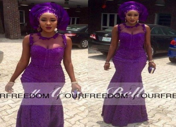 2019 estilo nigeriano Purple Lace Mermaid Vestida de noche Rente de velada de vestidos de fiesta formales africanos Long Vestidos Ankara Party Gowns8004169