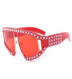 2019 lunettes de soleil demi-monture en perles surdimensionnées femmesVintage grande marque designer mode dames lunettes de soleil pour femme dégradé clair sh2087004