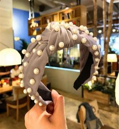 2019 Perle Band Band Coral Coral Coral Copled Hair Band for Women Fashion Style Corée Femmes Vintage Accessoires Pearl Hairband GB2406668