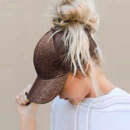 2019 queue de cheval casquette de baseball femmes hommes chignon salissant snapback soleil été maille chapeaux sport décontracté casquettes goutte réglable 306i