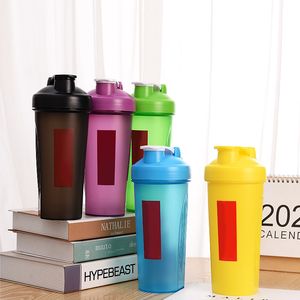 Taza para batido de proteína en polvo deportiva, tazas para batidos, agitador portátil para deportes al aire libre, vasos de agua de plástico