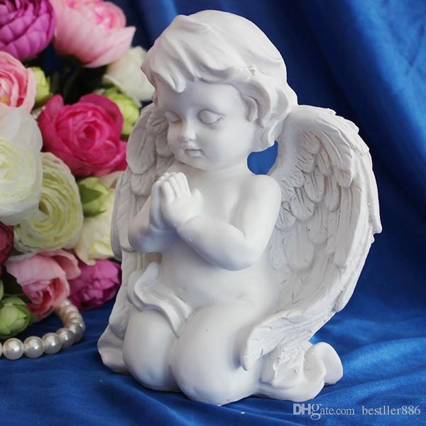 2019 priez que les anges figurines en résine d'ornements de jardin européens ameublement artisanat ornement priant la petite statue d'ange