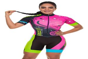 2019 Pro Team Triathlon Suit dames039S Cycling Jersey Skinsuit Jumpsuit Maillot Cycling Ropa Ciclismo Set Pink Gel Pad 0071168489