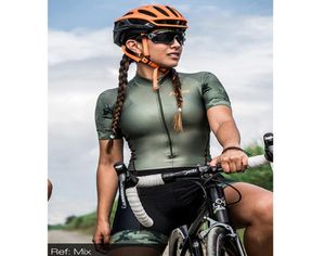 2019 Pro Team Women Cycling Skinsuit Summer Summer Short Sleeve Swimsuit Skating Triathlon Suit Fiets Ropa Ciclismo Mujer3561208