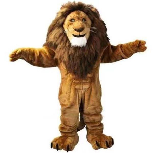2019 professionnel fait feu Lion mascotte Costume dessin animé Animal déguisement adultes fête tenues243l