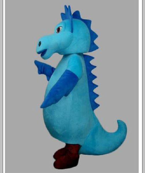 2019 professionnel fait nouveau Blue Sea Horse poupée mascotte Costume adulte Halloween fête d'anniversaire dessin animé vêtements