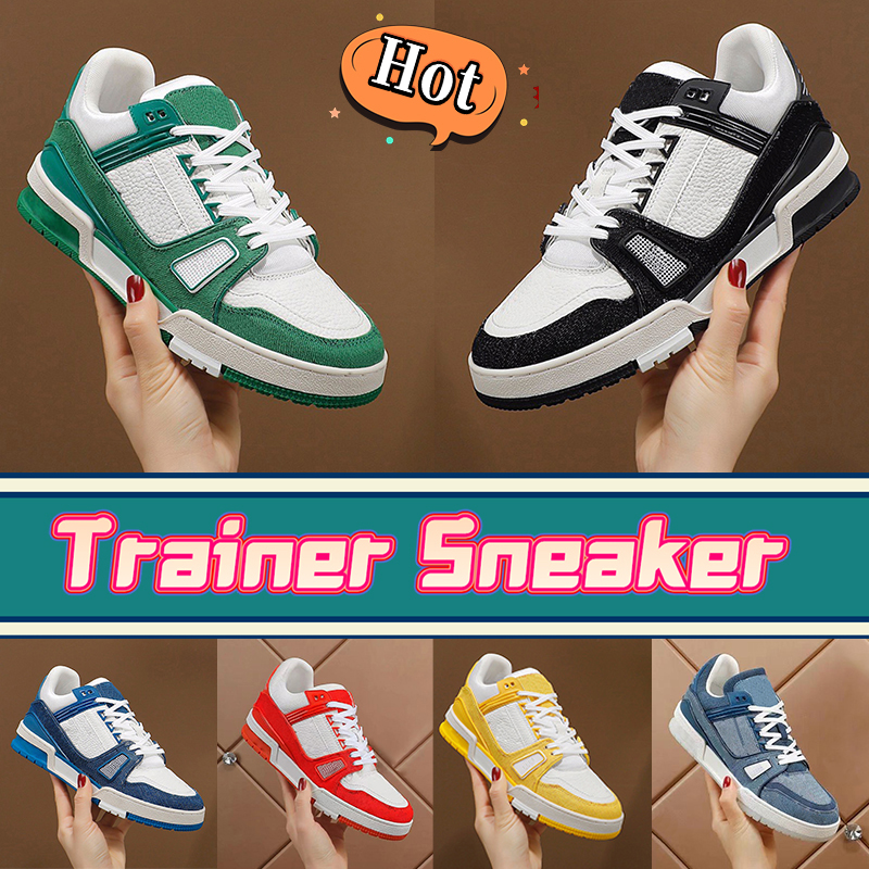 Designer schoenen heren Trainer Sneaker logo reliëf Dames Heren lage Platform schoen wit rood denim koninklijk canvas fluweel suède Luxe heren dames outdoor Casual sneakers