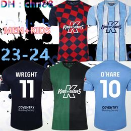 23 24 Coventry City Soccer Jerseys O Hare Sheaf Gyokeres Godden Hamer 2023 2024 Inicio Azul Hombres Niños Kit Camisetas de fútbol Tops Camiseta de Futbol Top 888