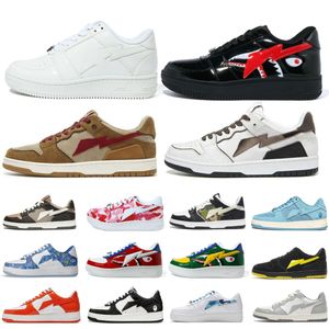 2023 Zapatos casuales Zapatillas de deporte Color Block Charol Negro Blanco Combinación Hombres Damas Monster Upper Abc Camuflaje Outdoor Walking Jogger Trainers