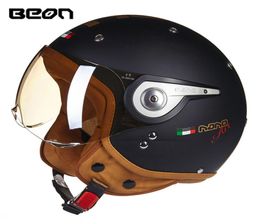 2019 venta de motocicleta de carreras Beon casco de buen diseño casco de seguridad casco retro para cuatro estaciones hombre y mujer 1210802