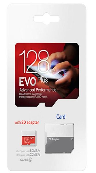2019 Vendre Orange Evo Red EVO plus classe 10 256 Go 64 Go 32 Go 128 Go Card Flash TF Carte mémoire C10 Adapter Pro Plus Classe 10 956404928