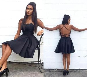 2019 Sexy Little Black Cocktail Jurk Korte Formele Club Dragen Homecoming Prom Party Town Plus Size Custom Made