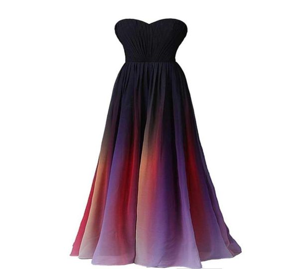 2019 Sexy Sweetheart Aline Women Dresses Prom Dresses Lace Back Multicolor Chiffon Sassy Draped Vestidos de noche para Banquets Maid Page3003527