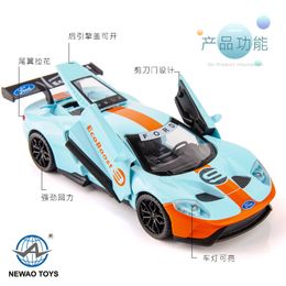 2019 simulation GT racing modèle de voiture en alliage son et lumière pour enfants retirer voiture jouet en boîte LJ200930