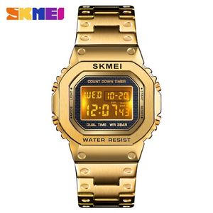 2019 SKMEI Relogio Masculino 1456 Mannen Elektronische Digitale Horloge Chronograaf Klok Dual Time Display Sport Horloge Mannelijke Watch276S